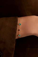 Bracelet riley (cristaux Swarovski® émeraude)