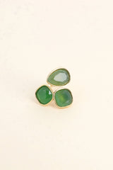 Bague Idrissa (agate verte)