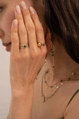 Bague Lounia (jaspe vert)