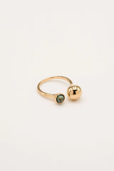 Bague Lounia (jaspe vert)