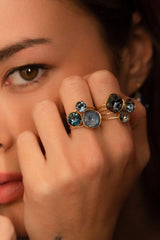 Bague Trilogie (cristaux Swarovski® tanzanite)