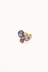 Bague Trilogie (cristaux Swarovski® tanzanite)