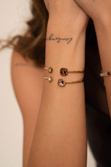 Jonc Béa (cristal Swarovski® vert sapin)