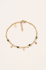 Bracelet Séléné (Jaspe vert)