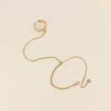 Chaîne de main Delfine (bracelet et bague)