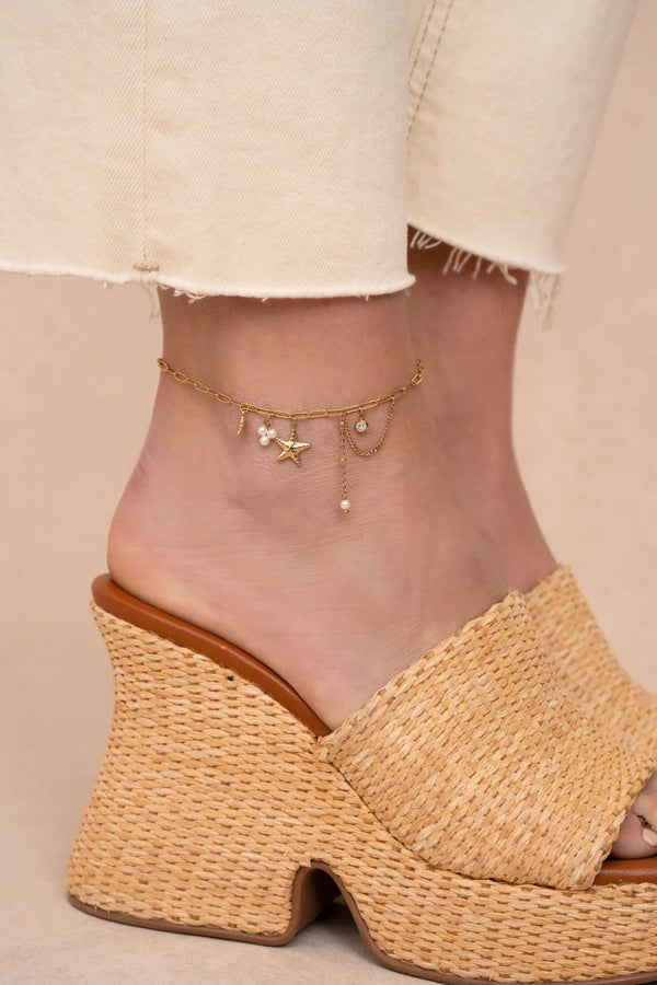 BRACELET CHEVILLE Arya (Perles)
