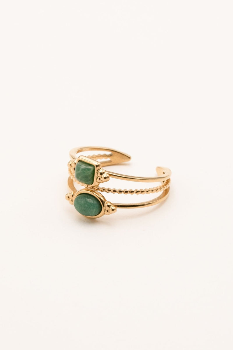 Bague Lunatéssa (Jaspe Vert)