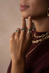 Bague Gaïa ( quartz fraise )