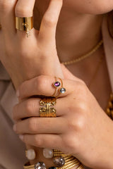 Bague Geyline gris - cristal Swarovski®