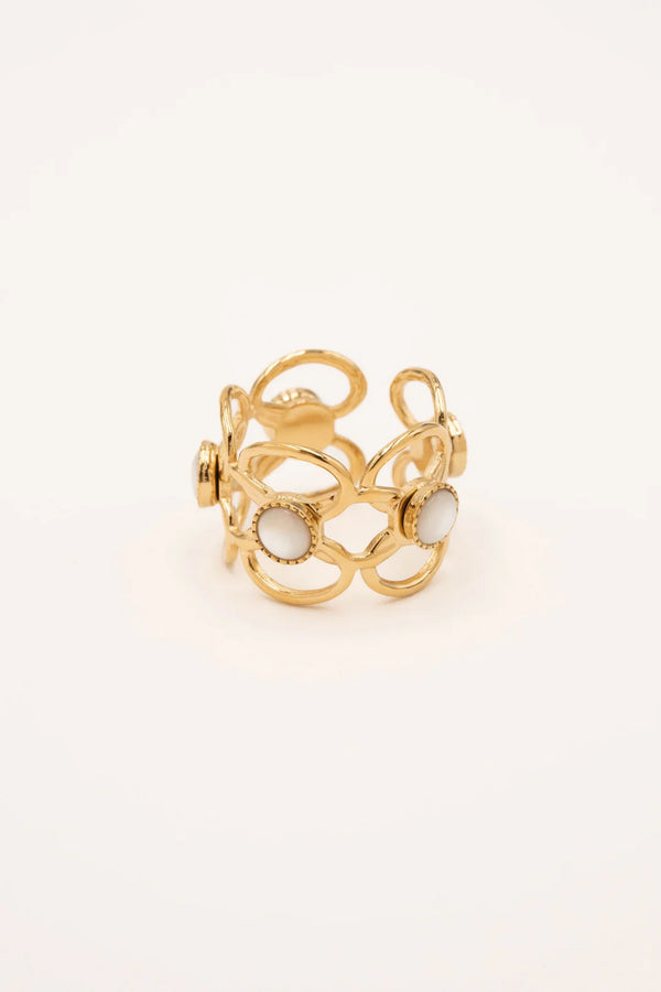 Bague Zinia (Nacre Blanche)