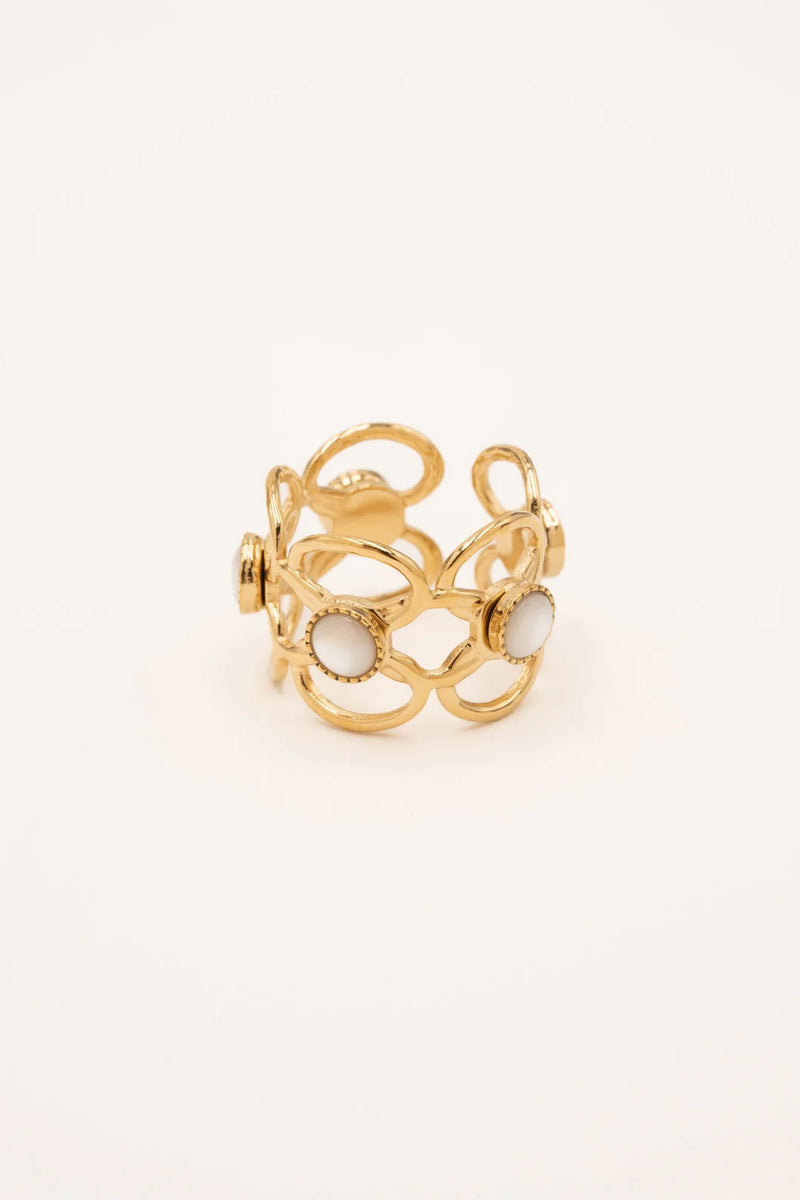 Bague Zinia (Nacre Blanche)