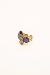 Bague Trilogie Goutte (cristal Swarovski® vintage rose)