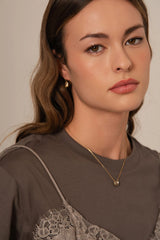 Boucles Bertille mini (beige soleil) - cristaux Swarovski®