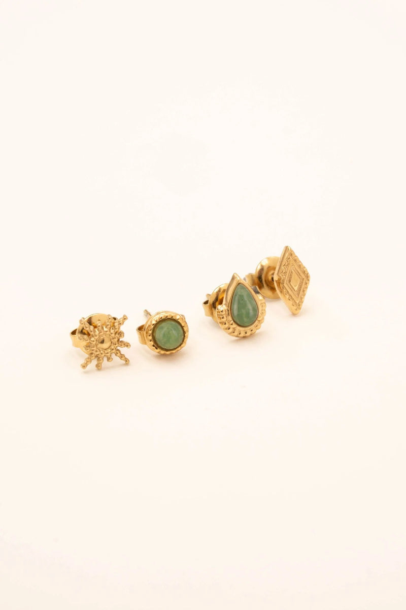 Boucles puces Zinnia (vert)