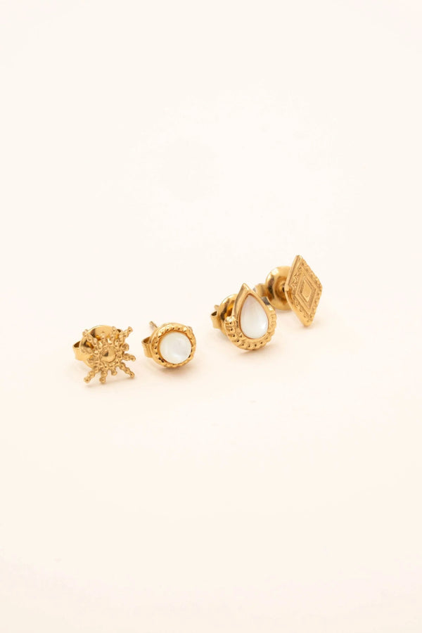Boucles puces Zinnia (nacre)