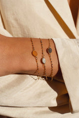 Bracelet Noelynn (agate blanche)