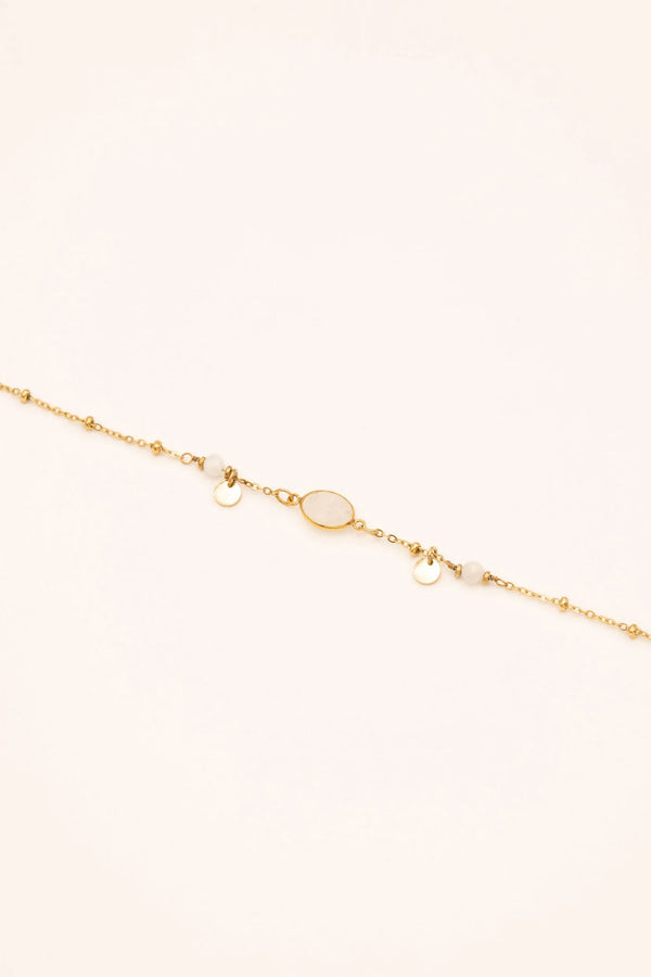 Bracelet cheville Azalée (blanc)