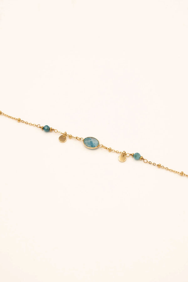 Bracelet cheville Azalée (apatite)