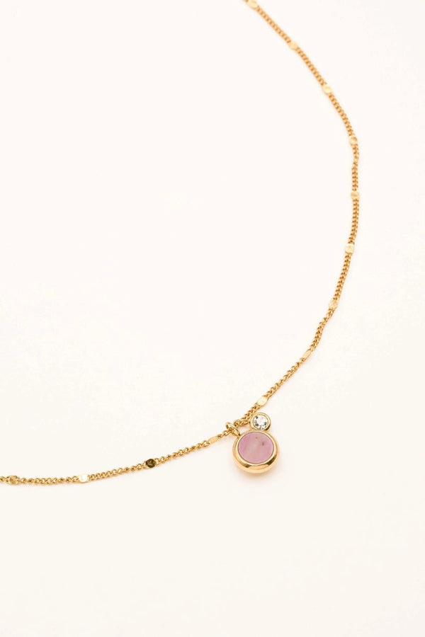 Collier Edna (rhodonite)