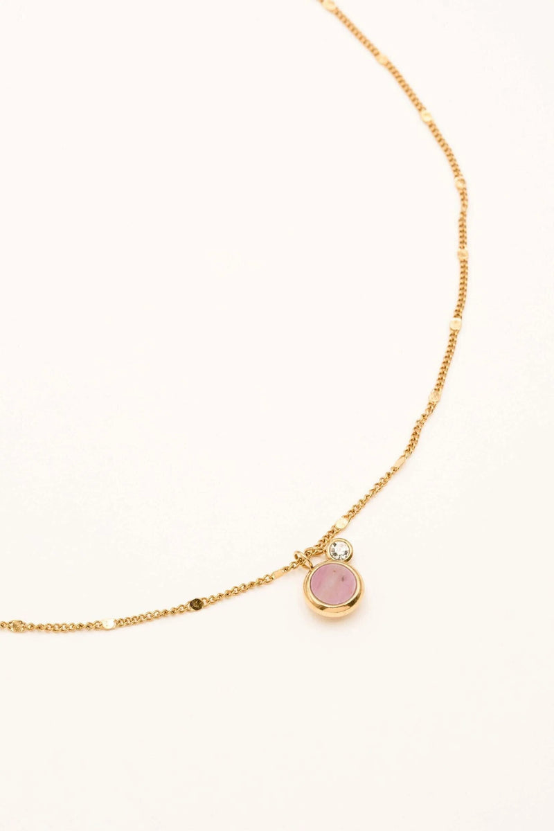 Collier Edna (rhodonite)