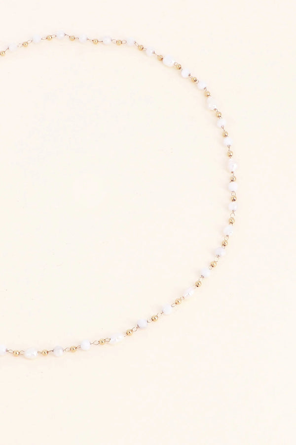 Collier Florinia (agate blanche)
