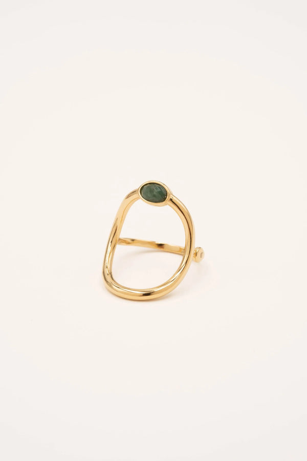 Bague Diana (jaspe vert)