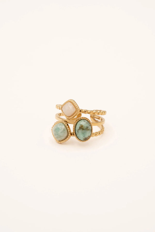 Bague Gaia (vert mix)