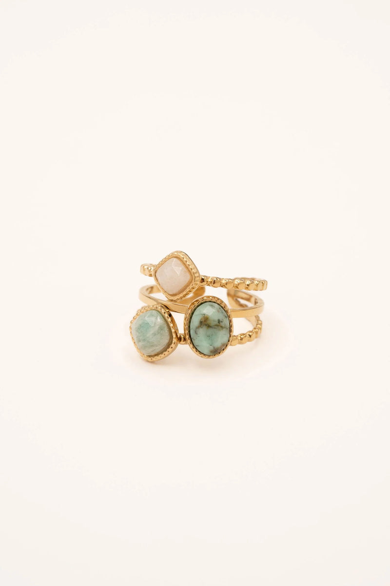 Bague Gaia (vert mix)